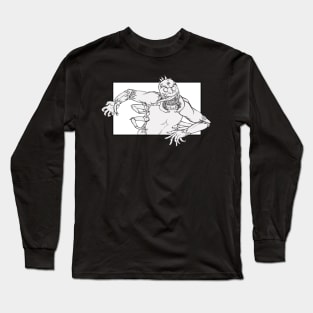 Spider Monster Comic Book Creature Line Art Long Sleeve T-Shirt